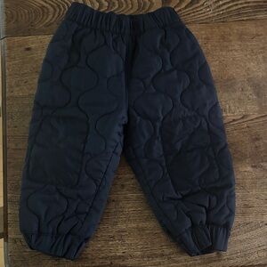 Patagonia Navy Quilted Baby Pants, size 6-12